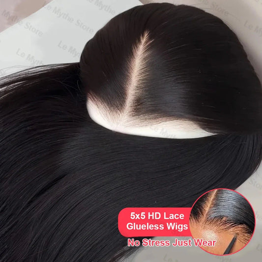 13x4 13x6 HD Lace Front Wig - 30-40 Inch Bone Straight 100% Human Hair Glueless | JUST FIT IN JUST FIT IN