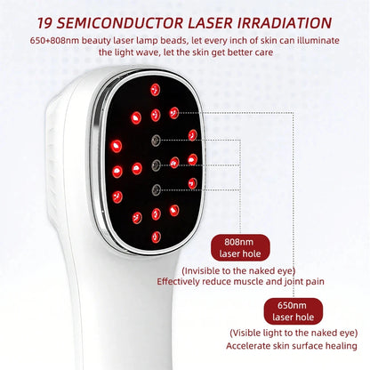 650nm+808nm Handheld Face Body Red Light Infrared Beauty Device Skin Rejuvenation Muscle Joint Body Fatigue Relief Health Care JUST FIT IN