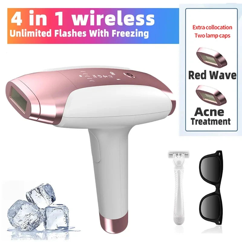 4-in-1 IPL Hair Removal Device - Permanent Laser Epilator for Painless Hair Removal | JUST FIT IN JUST FIT IN