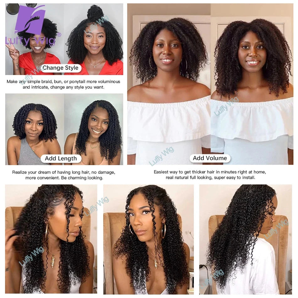 I Tip Hair Extensions - Double Drawn 3C 4A Afro Kinky Curly Remy Human Hair | JUST FIT IN JUST FIT IN