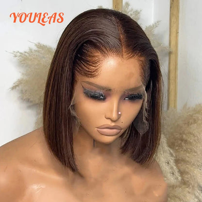 13x4 HD Lace Front Wig - Dark Blonde Straight Bob Glueless Ready To Wear | JUST FIT IN JUST FIT IN