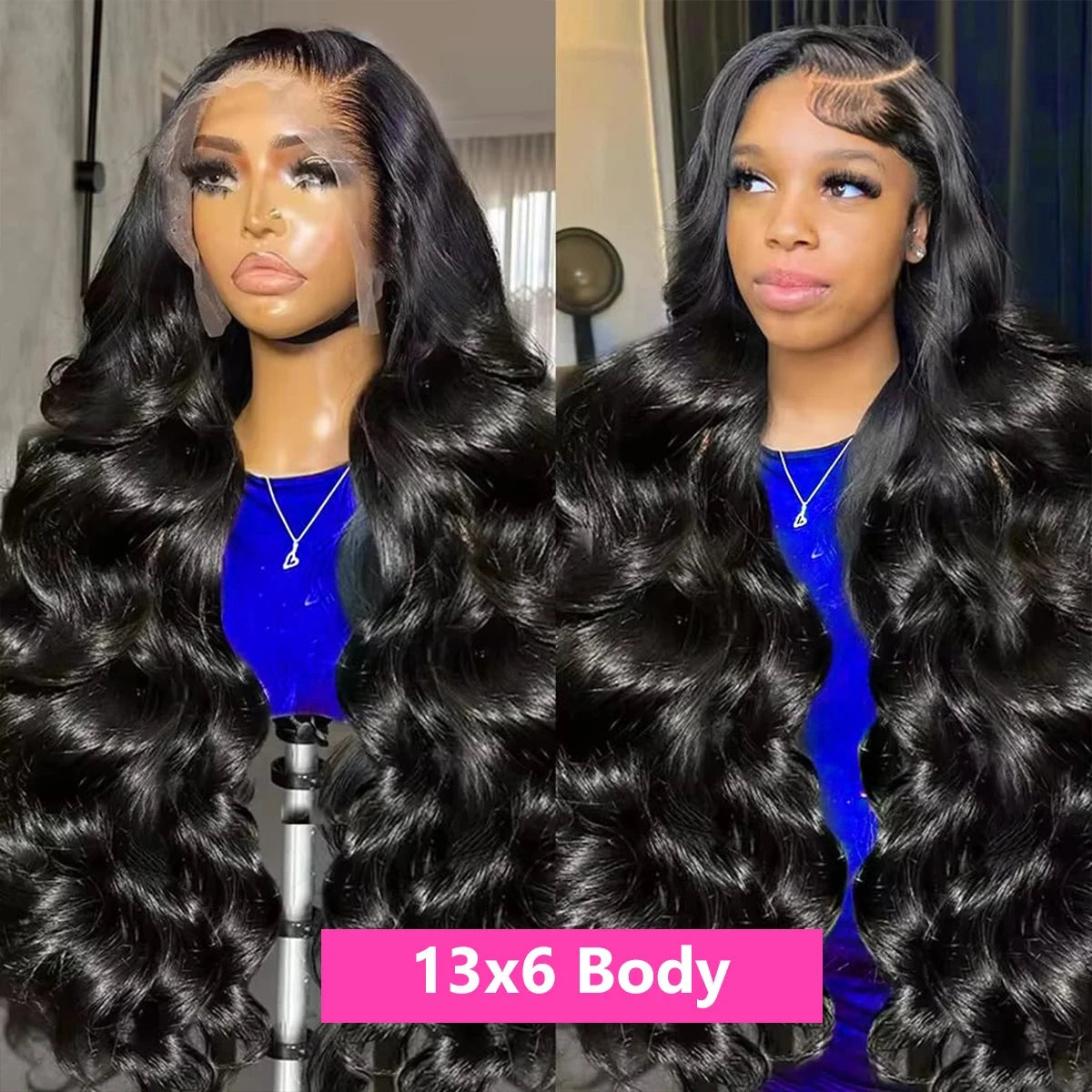 Bling Body Wave 13x4 Lace Front Wig Human Hair WigsBrazilian Hair Pre Plucked 180 Density 13x6 Lace Frontal Wig For Black Women JUST FIT IN