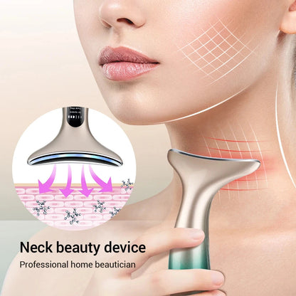 LED Neck & Face Tightening Device - 3 Color Light Therapy for Anti-Aging | JUST FIT IN JUST FIT IN