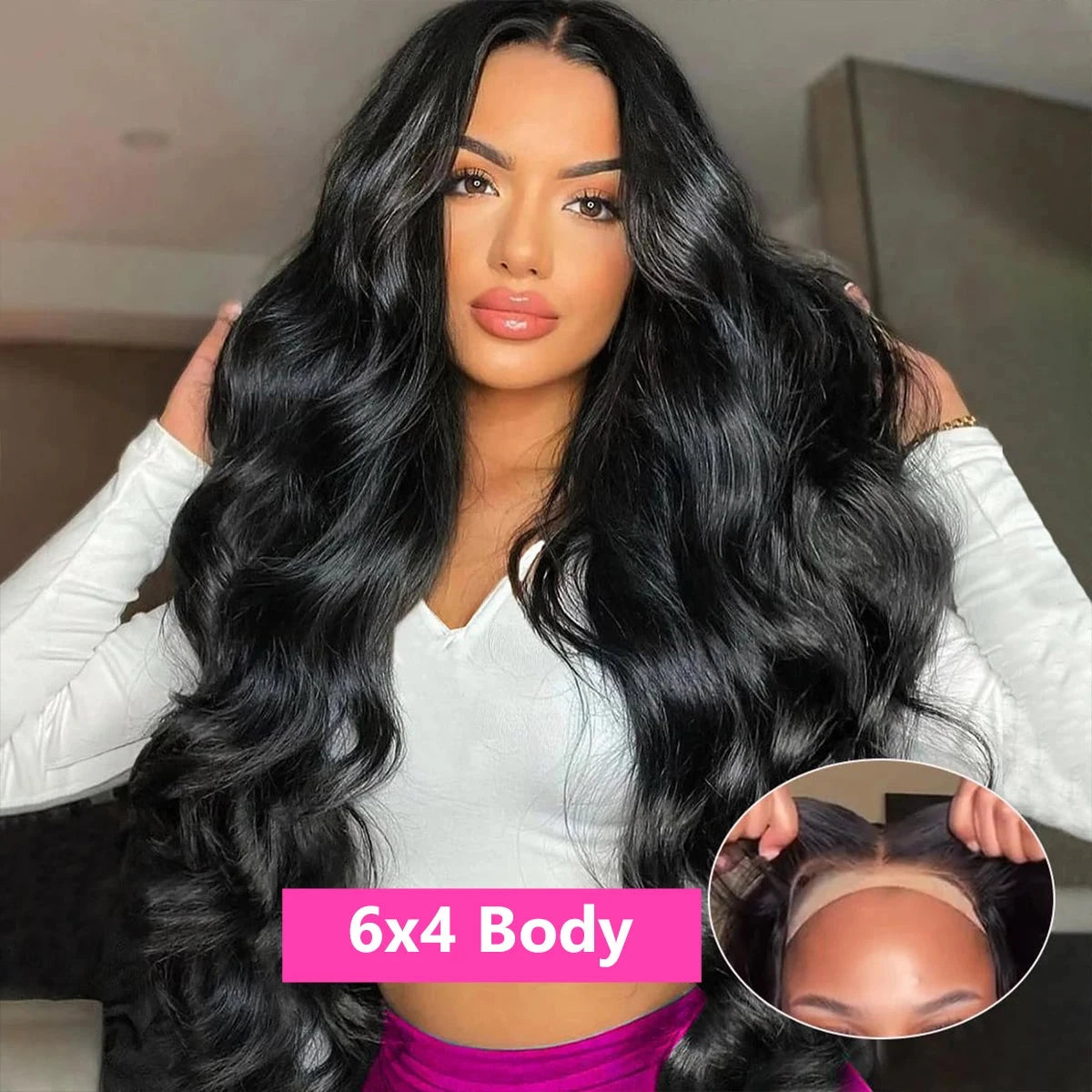 Bling Body Wave 13x4 Lace Front Wig Human Hair WigsBrazilian Hair Pre Plucked 180 Density 13x6 Lace Frontal Wig For Black Women JUST FIT IN