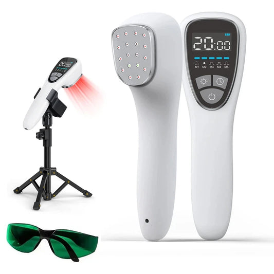 Cold Laser Therapy Device - 18 Diodes (6x808nm + 12x650nm) for Arthritis & Pet Pain Relief | JUST FIT IN JUST FIT IN
