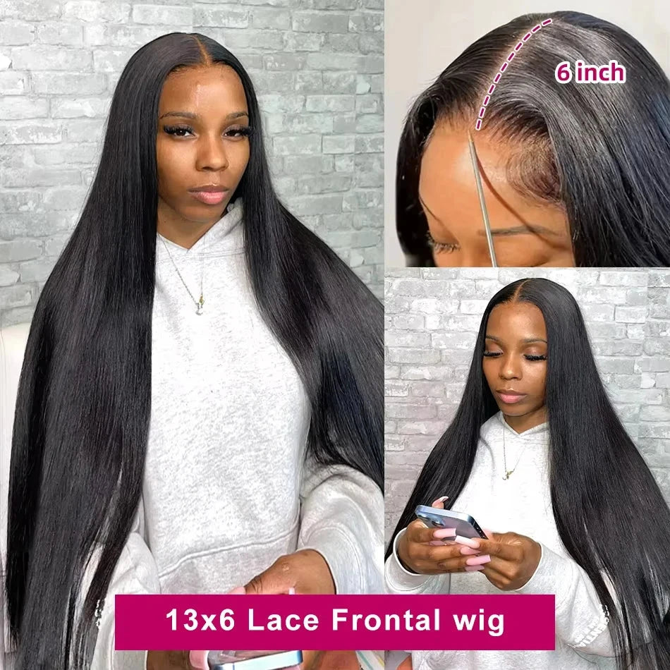 13x4 13x6 HD Lace Front Wig - 30-40 Inch Bone Straight 100% Human Hair Glueless | JUST FIT IN JUST FIT IN