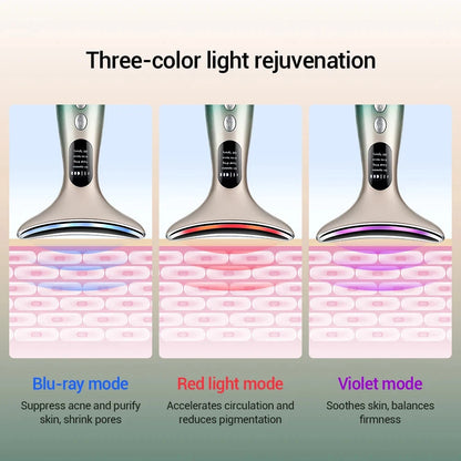 LED Neck & Face Tightening Device - 3 Color Light Therapy for Anti-Aging | JUST FIT IN JUST FIT IN
