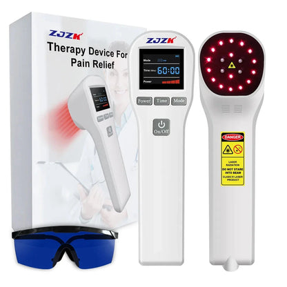 650nm + 808nm Laser Therapy Device - 20 Diodes for Arthritis & Diabetic Foot Pain Relief | JUST FIT IN JUST FIT IN