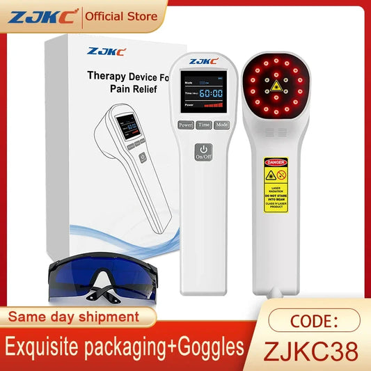 650nm + 808nm Cold Laser Therapy Device - LLLT for Pain Relief & Wound Healing | JUST FIT IN JUST FIT IN