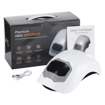 Wireless Knee Massager with Heat & Red Light Therapy - Airbag Compression for Pain Relief | JUST FIT IN JUST FIT IN