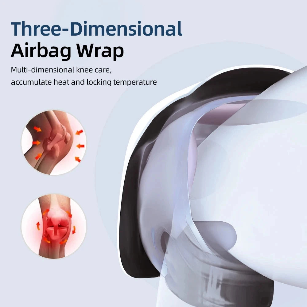Wireless Knee Massager with Heat & Red Light Therapy - Airbag Compression for Pain Relief | JUST FIT IN JUST FIT IN