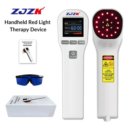 650nm + 808nm Laser Therapy Device - 20 Diodes for Arthritis & Diabetic Foot Pain Relief | JUST FIT IN JUST FIT IN