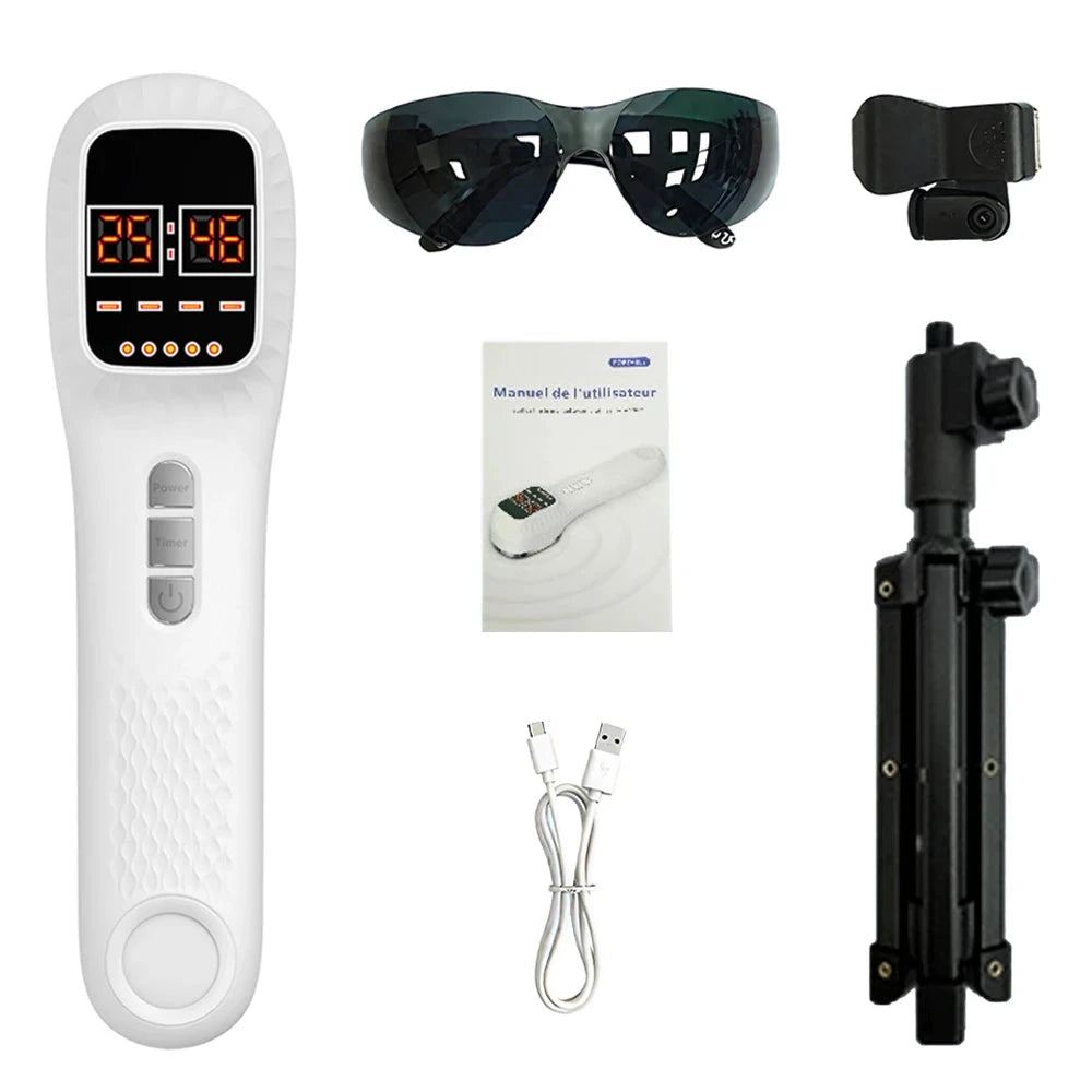 650nm+808nm Handheld Face Body Red Light Infrared Beauty Device Skin Rejuvenation Muscle Joint Body Fatigue Relief Health Care JUST FIT IN