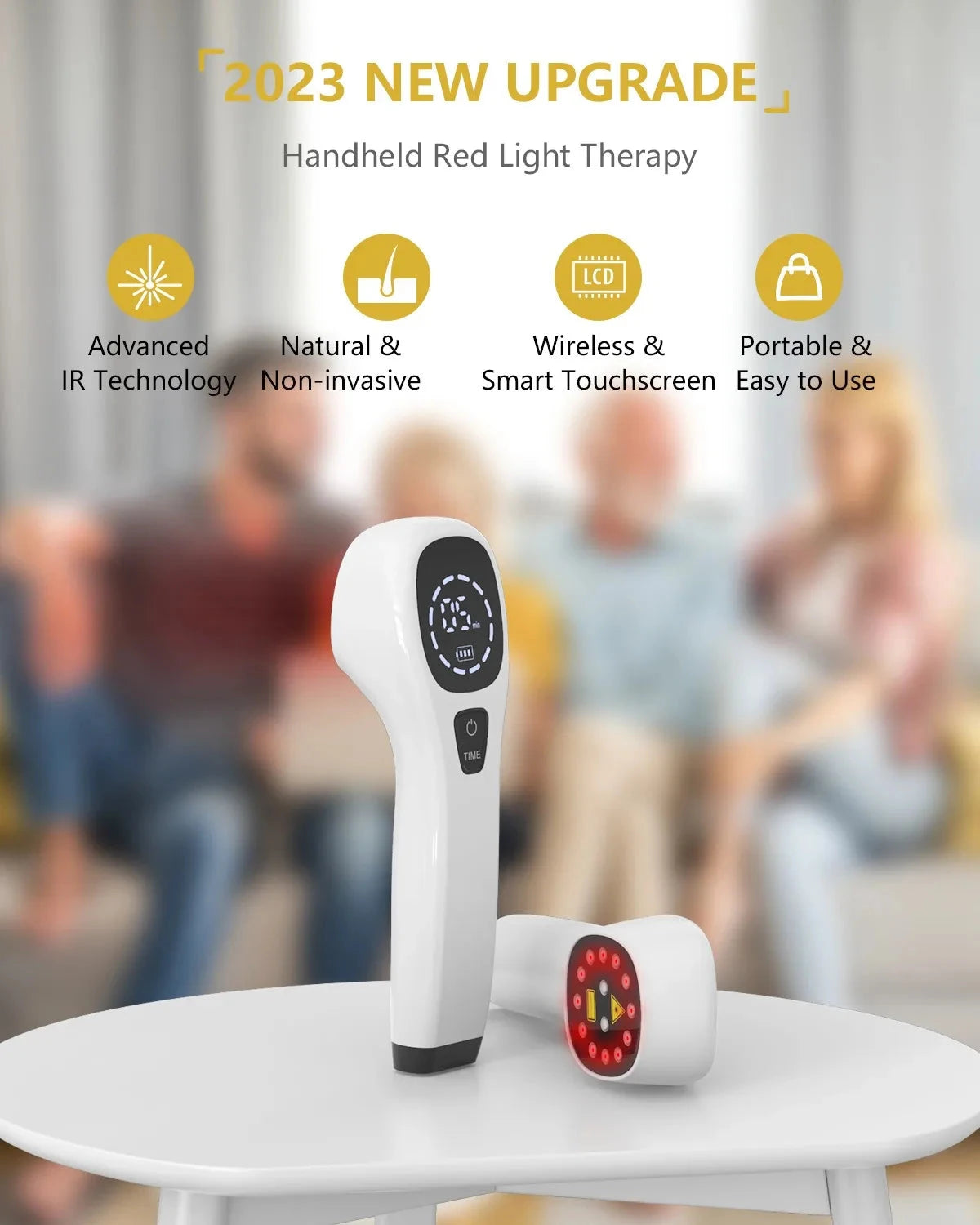 2x808nm Laser Human/Vet Device with LED Display Joint&Muscles Pain Relief for Infrared Light LLLT Physiotherapy Equipment JUST FIT IN