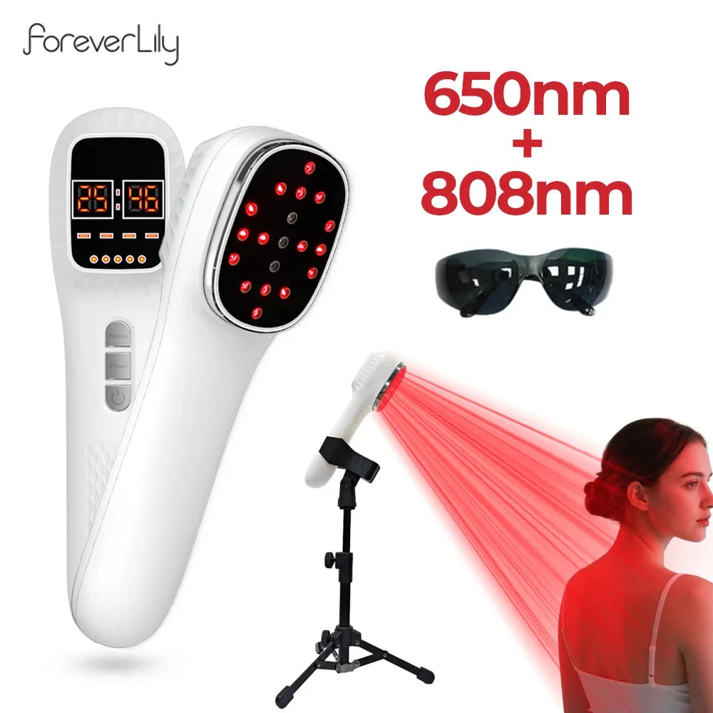650nm+808nm Handheld Face Body Red Light Infrared Beauty Device Skin Rejuvenation Muscle Joint Body Fatigue Relief Health Care JUST FIT IN