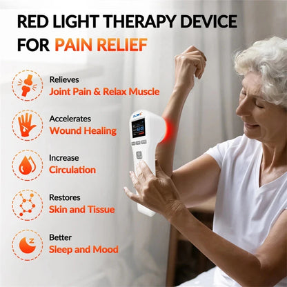 650nm + 808nm Cold Laser Therapy Device - LLLT for Pain Relief & Wound Healing | JUST FIT IN JUST FIT IN
