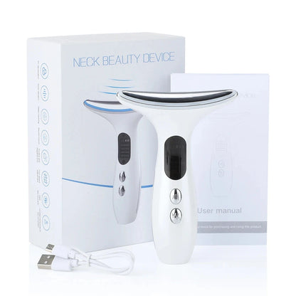 LED Neck & Face Tightening Device - 3 Color Light Therapy for Anti-Aging | JUST FIT IN JUST FIT IN