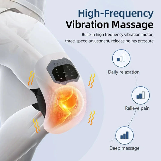 Wireless Knee Massager with Heat & Red Light Therapy - Airbag Compression for Pain Relief | JUST FIT IN JUST FIT IN