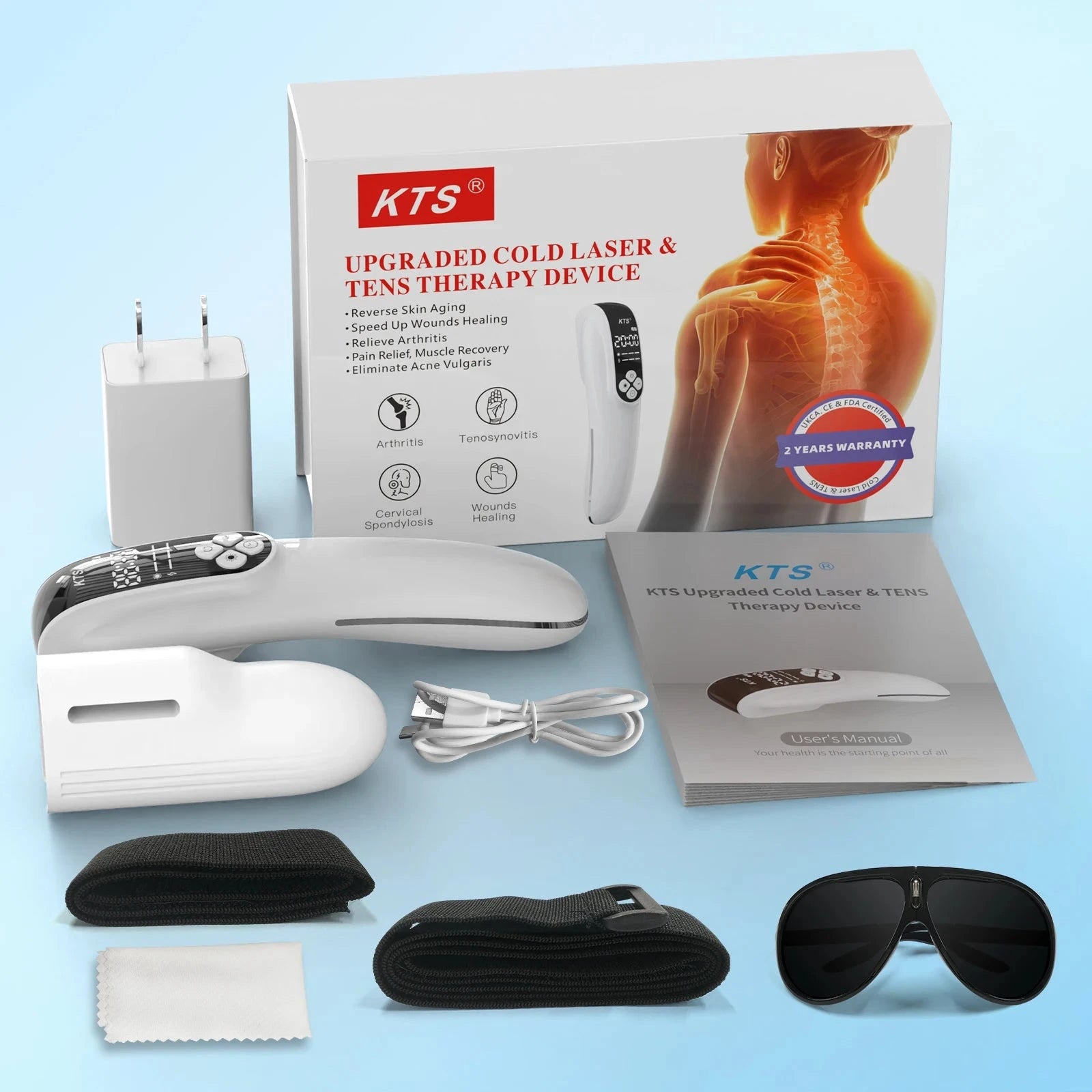 4x808nm Cold Laser Therapy Device - TENS & LLLT for Joint & Muscle Pain Relief | JUST FIT IN JUST FIT IN