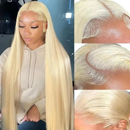 13x4 13x6 HD Lace Frontal Wig - 40-46 Inch 613 Blonde Straight Human Hair | JUST FIT IN JUST FIT IN