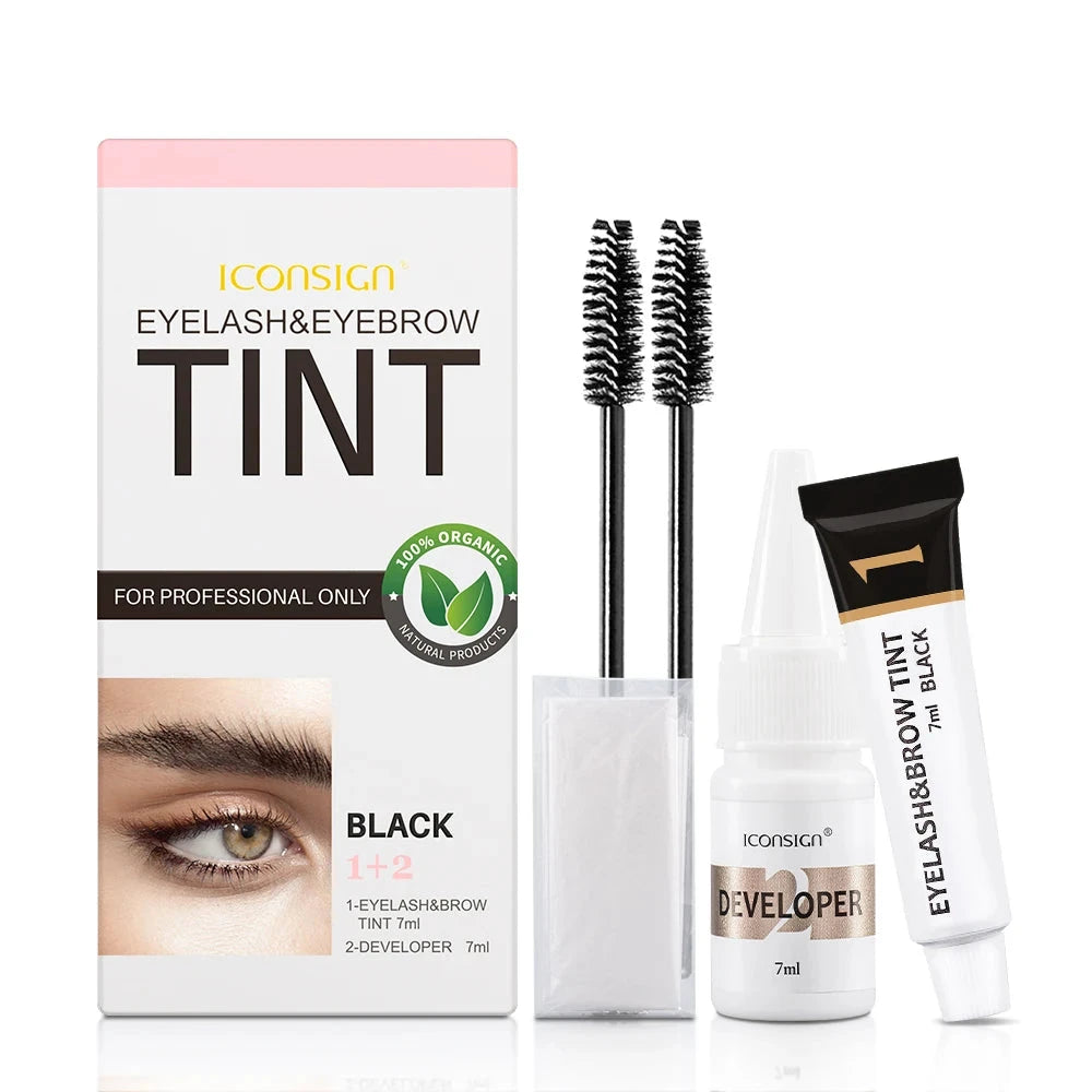 Eyelash & Eyebrow Tint Kit - Professional Dye for Darker, Fuller Lashes & Brows | JUST FIT IN JUST FIT IN