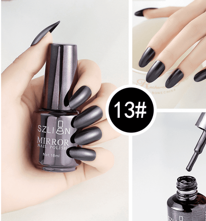 Shiny Mirror Finish Silver Nail Polish Cashymart