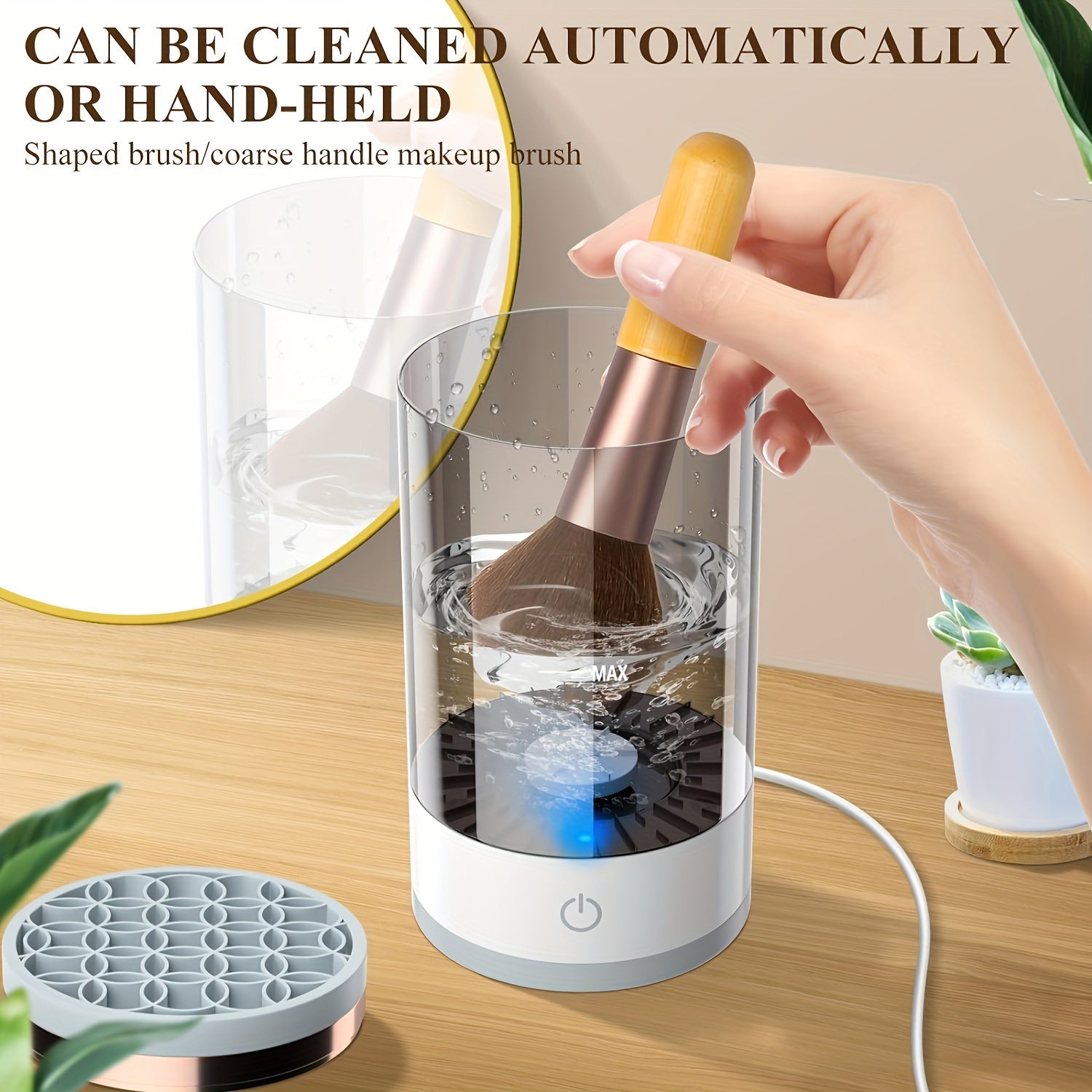 Electric Makeup Brush Cleaner - USB Powered Washing & Drying Machine | JUST FIT IN JUST FIT IN