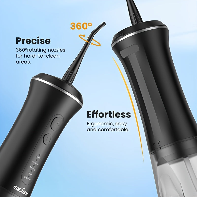 Sejoy Professional Dental Water Flosser - 5 Modes, 9 Tips, 350ml Tank & 30-Day Battery JUST FIT IN
