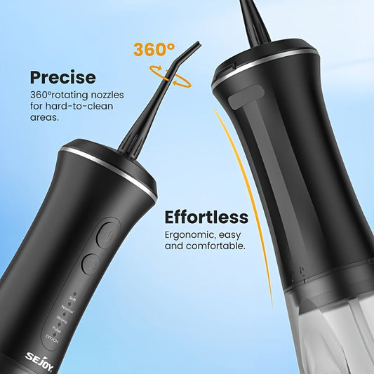 Sejoy Professional Dental Water Flosser - 5 Modes, 9 Tips, 350ml Tank & 30-Day Battery JUST FIT IN