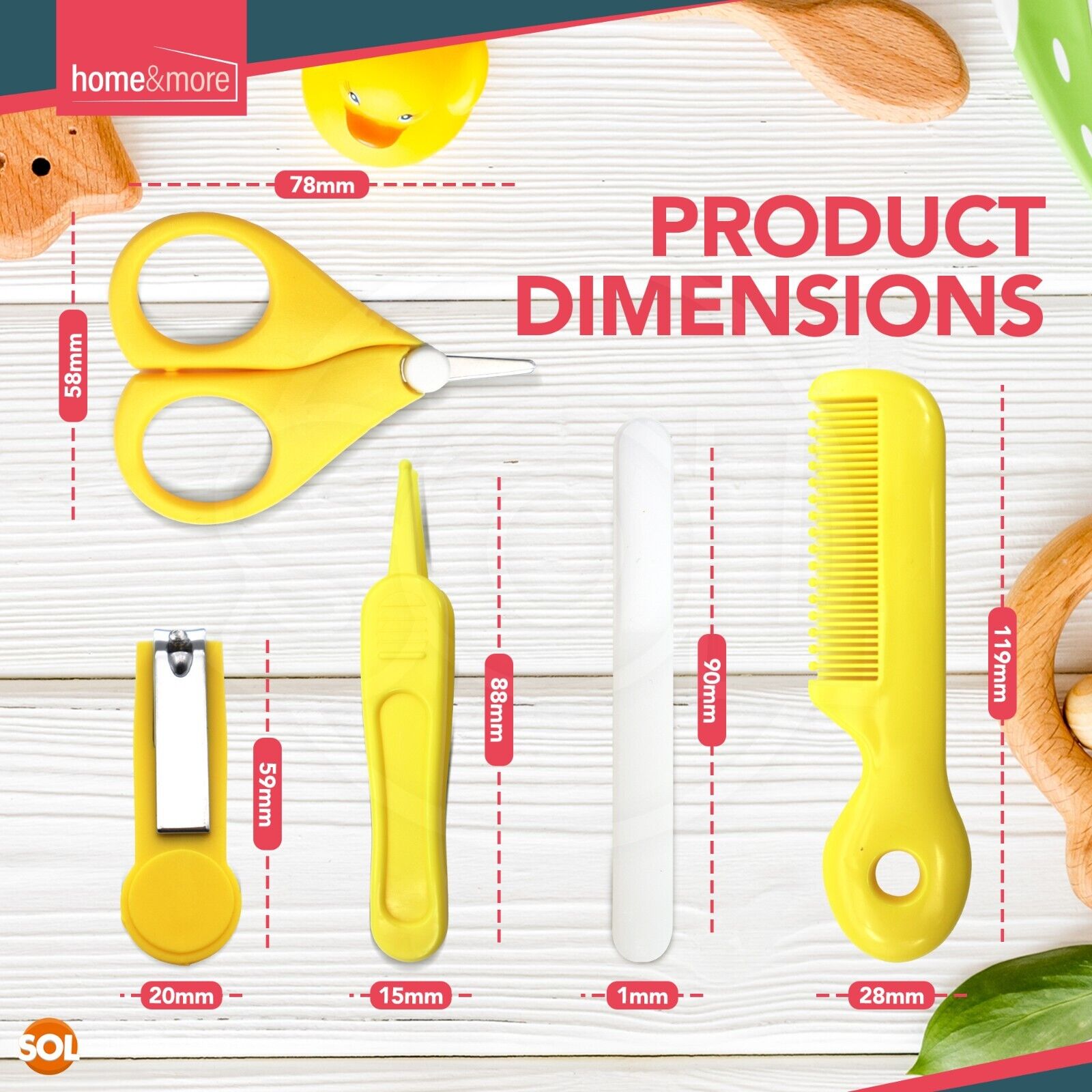 5-Piece Baby Grooming Kit - Newborn Healthcare Set with Nail Clippers, Scissors & Comb JUST FIT IN