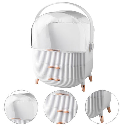 Multi-Function Makeup Organizer with Clear Lid - Dustproof Cosmetic Storage Box for Skincare & Jewelry JUST FIT IN