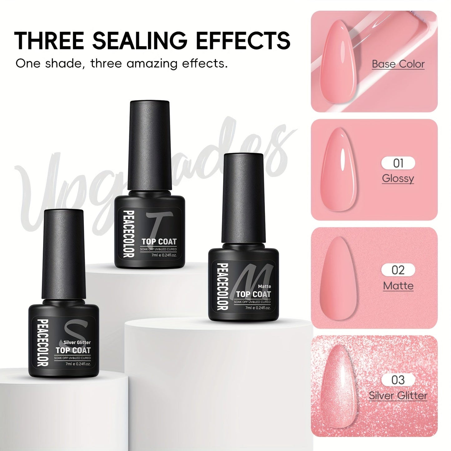 PEACECOLOR Gel Nail Polish Kit - 26 Piece Set with LED Lamp JUST FIT IN