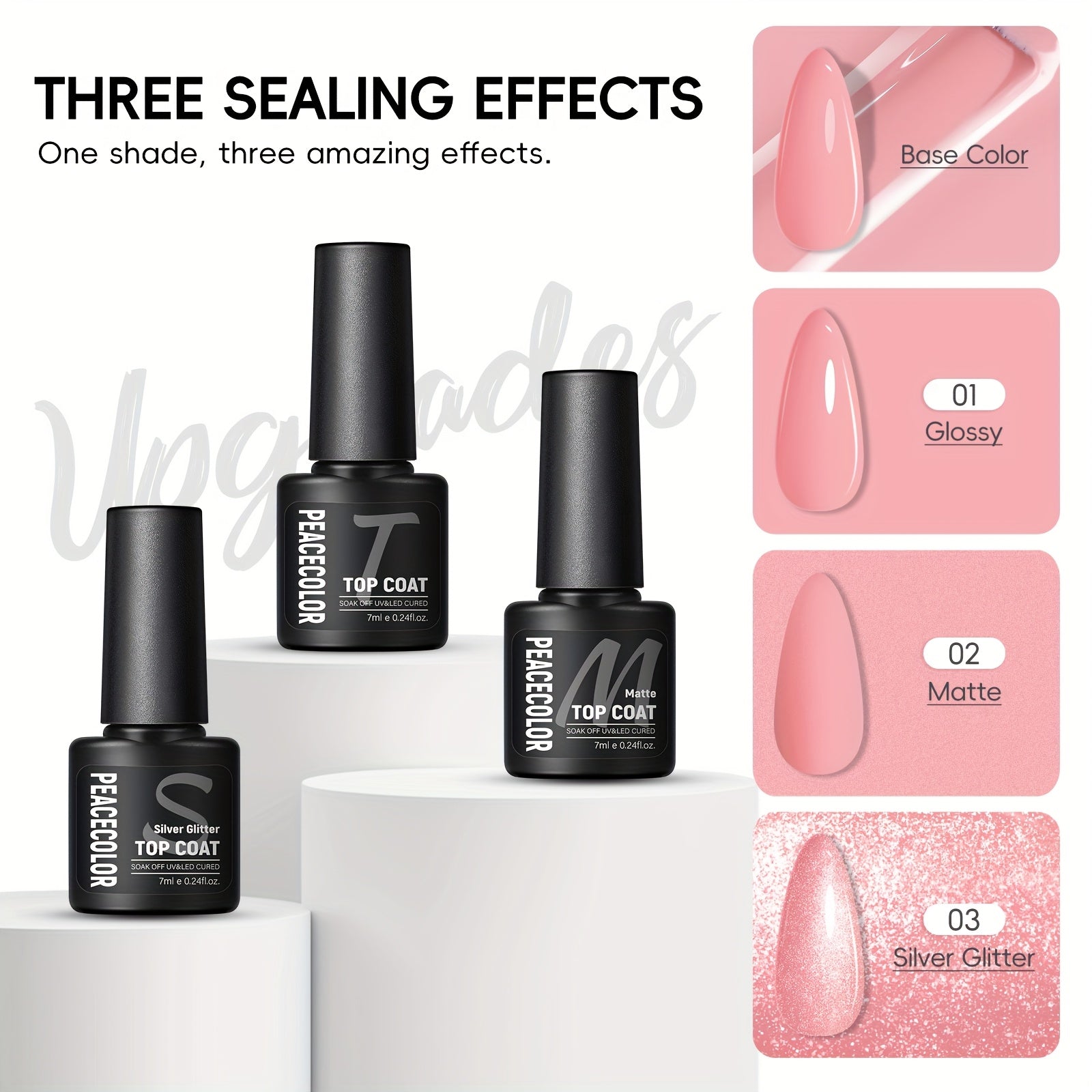 PEACECOLOR Gel Nail Polish Kit - 26 Piece Set with LED Lamp JUST FIT IN