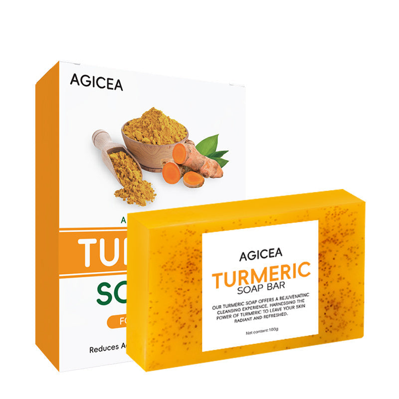 Turmeric & Kojic Acid Brightening Soap Bar Set - Natural Dark Spot Reducer & Acne Care (4 Bars + Soap Saver Bags) JUST FIT IN
