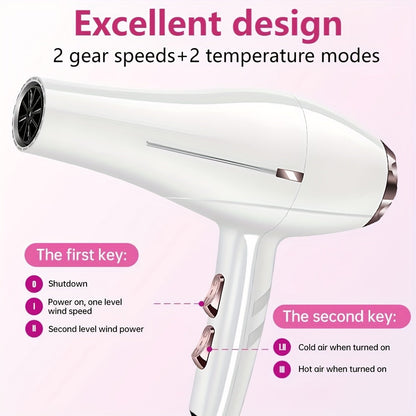 Morfone Professional Hair Dryer Set - 5-in-1 Styling Kit with Comb, Curling Iron & Nozzle JUST FIT IN