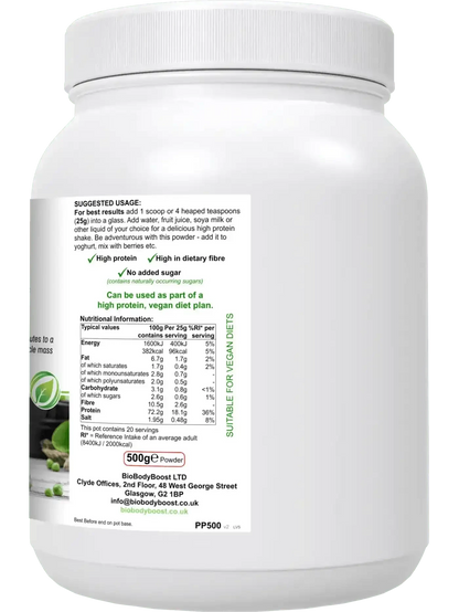 PeaPro - High Protein Vegan Pea Protein Powder BioBodyBoost