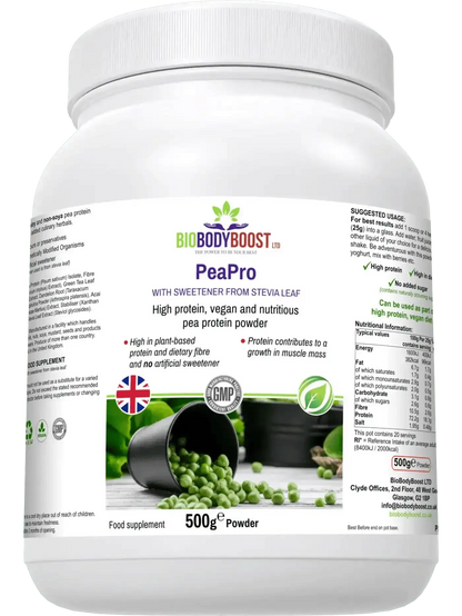 PeaPro - High Protein Vegan Pea Protein Powder BioBodyBoost