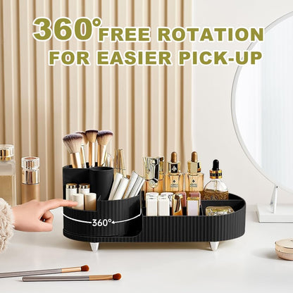 360° Rotating Makeup Organizer - Large Capacity Cosmetic Storage JUST FIT IN