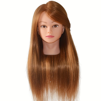 85% Human Hair Mannequin Head - Professional Training with Adjustable Stand JUST FIT IN