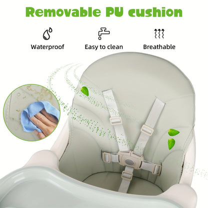 Modern Portable Baby High Chair - Adjustable Height with Double Tray JUST FIT IN