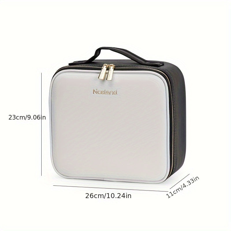 Portable Makeup Storage Case with LED Mirror - Travel Cosmetic Organizer | JUST FIT IN JUST FIT IN