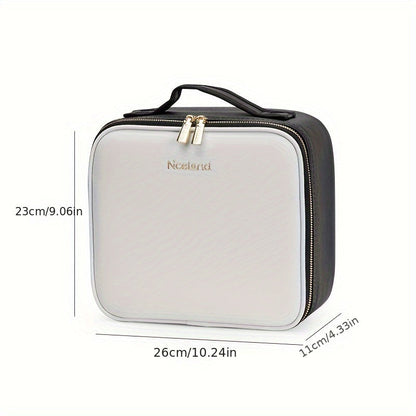 Portable Makeup Storage Case with LED Mirror - Travel Cosmetic Organizer | JUST FIT IN JUST FIT IN