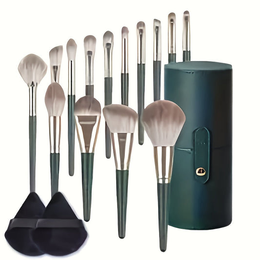 Professional Makeup Brush Set - 14 Piece Complete Collection JUST FIT IN