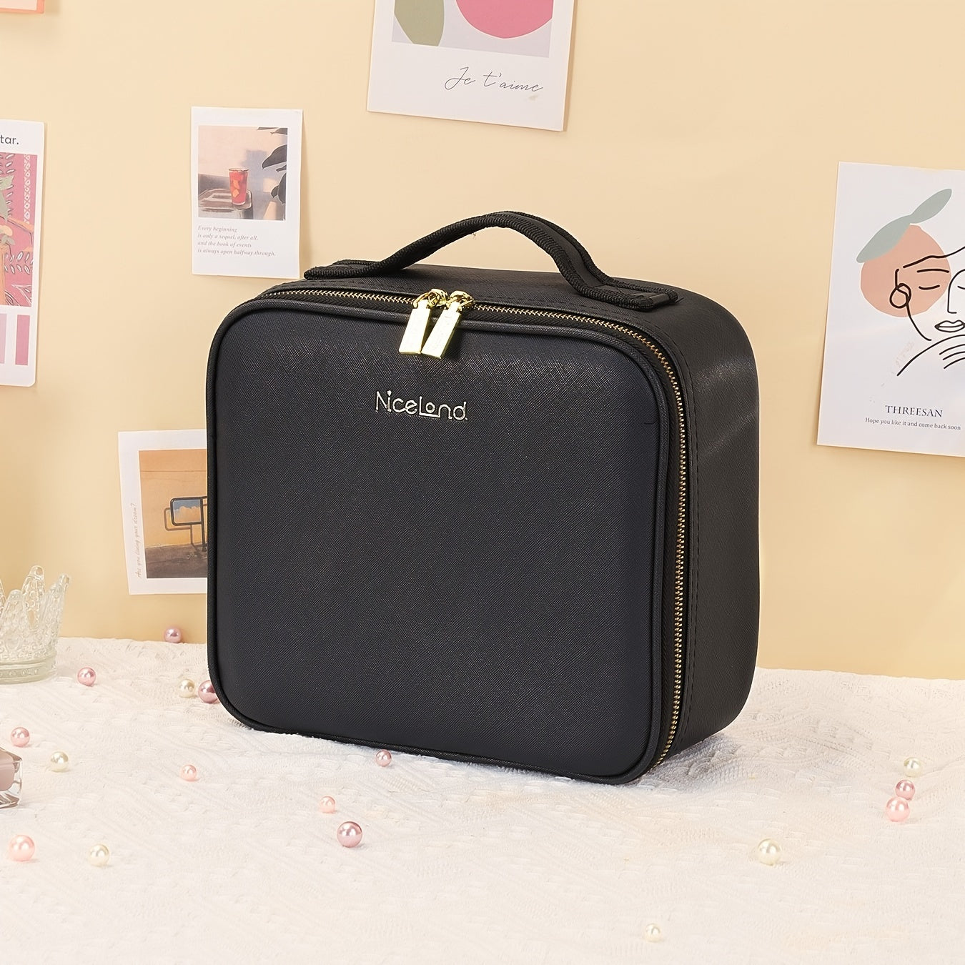 Portable Makeup Storage Case with LED Mirror - Travel Cosmetic Organizer | JUST FIT IN JUST FIT IN