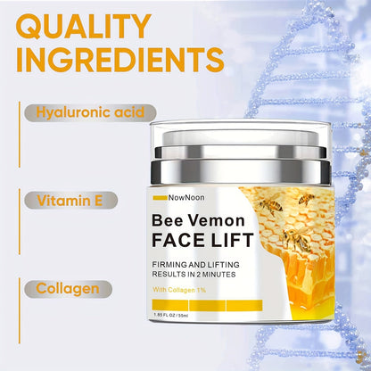 Bee Venom Instant Face Lift Cream - Tightens & Firms Skin with Hyaluronic Acid JUST FIT IN