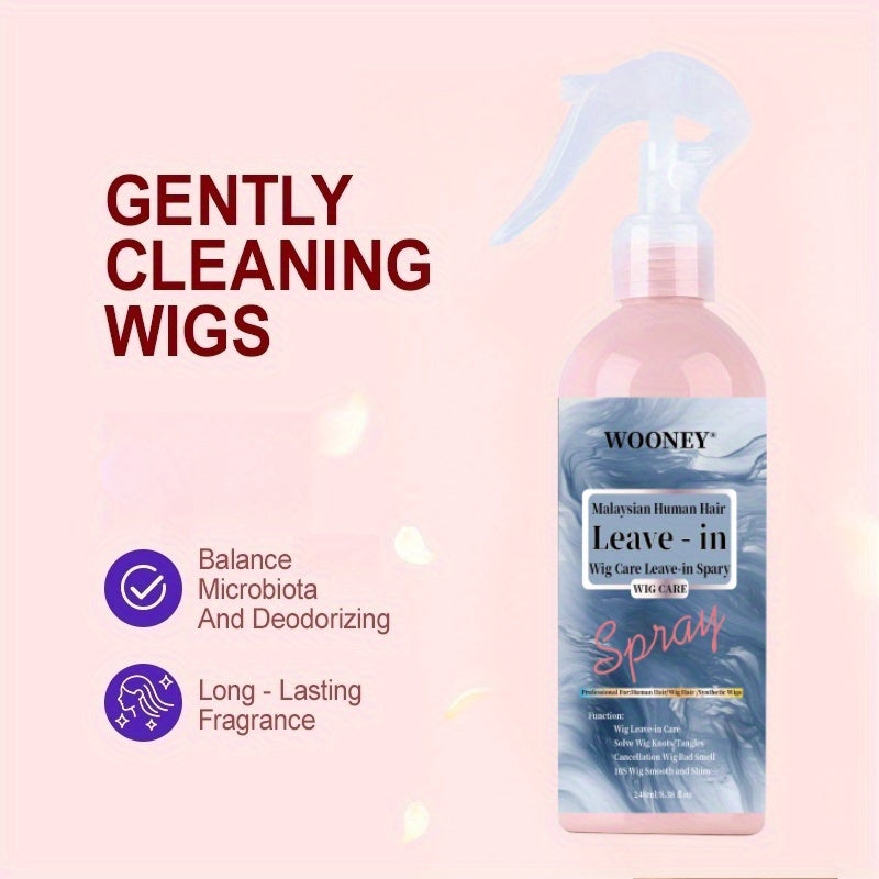 Leave-in Wig Hair Care Spray 248ml - Heat Protectant with Argan Oil JUST FIT IN