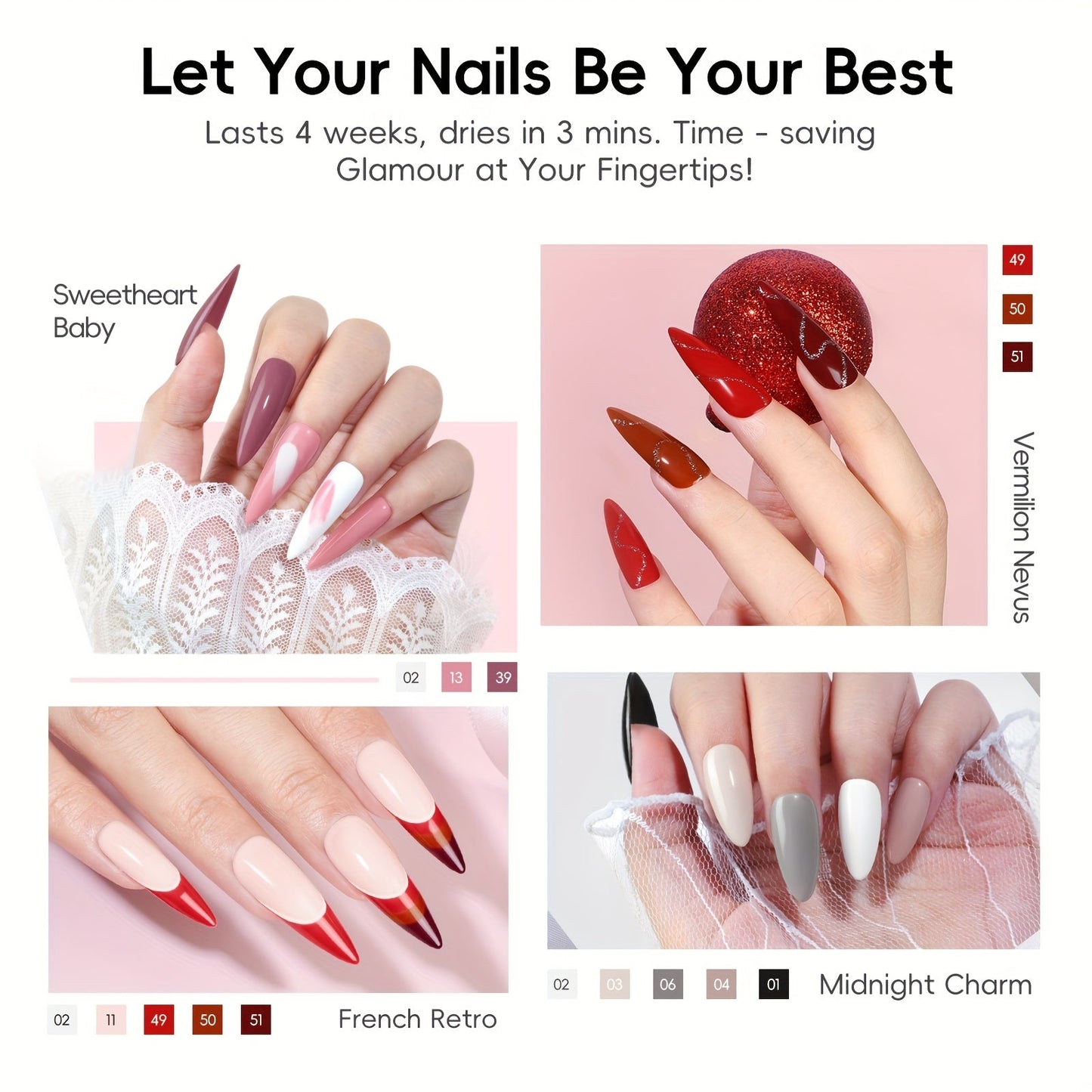 PEACECOLOR Gel Nail Polish Kit - 26 Piece Set with LED Lamp JUST FIT IN