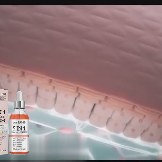 5-in-1 Anti-Aging Face Serum - Vitamin C & Hyaluronic Acid for Firming & Brightening | JUST FIT IN JUST FIT IN